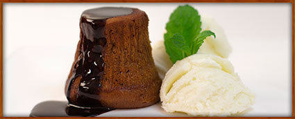 volcán de dulce de leche